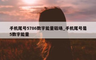 手机尾号 5786 数字能量磁场_手机尾号是 5 数字能量