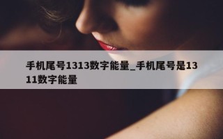 手机尾号 1313 数字能量_手机尾号是 1311 数字能量