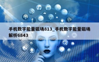 手机数字能量磁场 813_手机数字能量磁场解析 6843