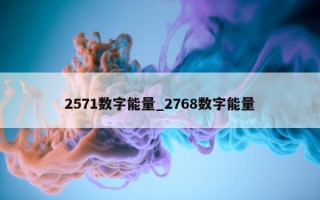 2571 数字能量_2768 数字能量