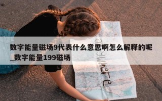 数字能量磁场 9 代表什么意思啊怎么解释的呢_数字能量 199 磁场