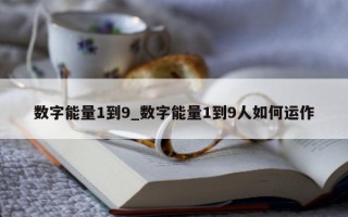 数字能量 1 到 9_数字能量 1 到 9 人如何运作