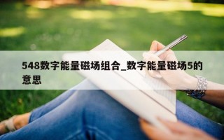 548 数字能量磁场组合_数字能量磁场 5 的意思