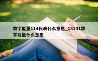 数字能量 114 代表什么意思_13141 数字能量什么意思