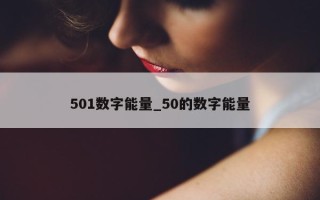 501 数字能量_50 的数字能量