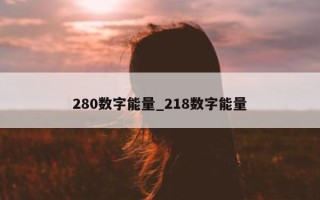 280 数字能量_218 数字能量