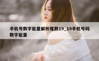 手机号数字能量解析尾数 19_19 手机号码数字能量