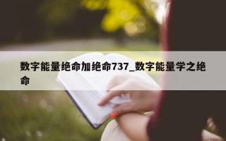 数字能量绝命加绝命 737_数字能量学之绝命