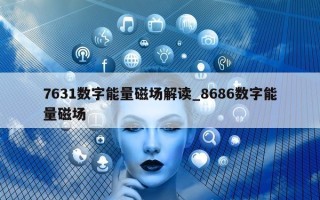 7631 数字能量磁场解读_8686 数字能量磁场