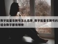 数字能量车牌号怎么选择_数字能量车牌号的组合数字都有哪些