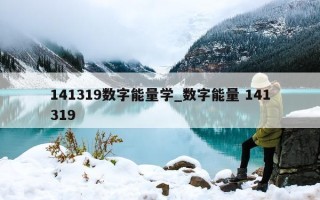 141319数字能量学_数字能量 141319