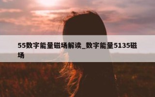 55 数字能量磁场解读_数字能量 5135 磁场