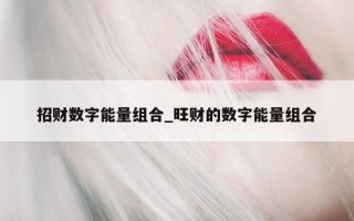 招财数字能量组合_旺财的数字能量组合