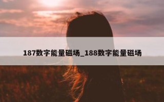 187 数字能量磁场_188 数字能量磁场