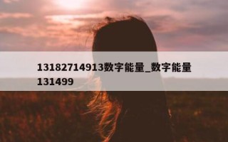 13182714913 数字能量_数字能量 131499