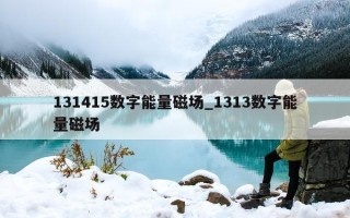 131415 数字能量磁场_1313 数字能量磁场