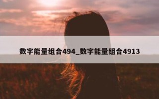 数字能量组合 494_数字能量组合 4913