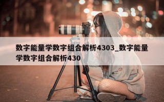 数字能量学数字组合解析 4303_数字能量学数字组合解析 430