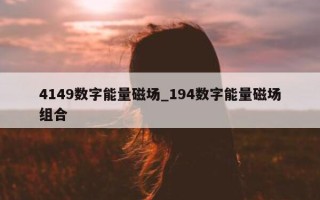 4149 数字能量磁场_194 数字能量磁场组合