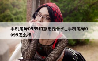 手机尾号0959的意思是什么_手机尾号0095怎么样