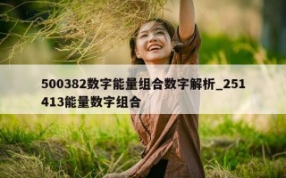 500382数字能量组合数字解析_251413能量数字组合