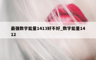 最强数字能量 1413 好不好_数字能量 1412