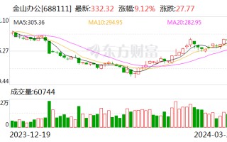 金山办公去年营收同比增长 17% 至 45.56 亿元 拟 10 派 8.8 元