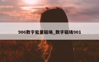 906 数字能量磁场_数字磁场 901