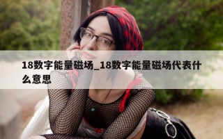 18 数字能量磁场_18 数字能量磁场代表什么意思