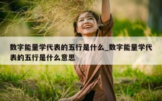 数字能量学代表的五行是什么_数字能量学代表的五行是什么意思