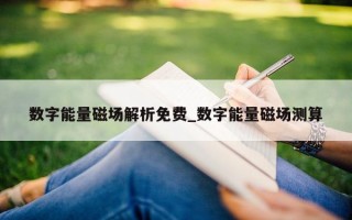 数字能量磁场解析免费_数字能量磁场测算