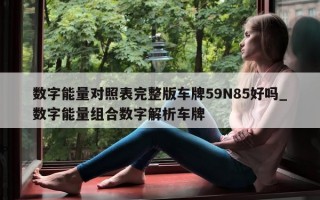 数字能量对照表完整版车牌 59N85 好吗_数字能量组合数字解析车牌