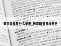 数字能量是什么意思_数字能量是啥意思