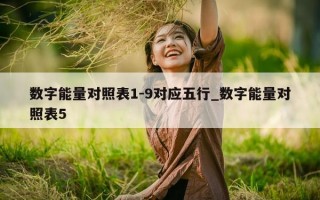 数字能量对照表 1 - 9 对应五行_数字能量对照表 5