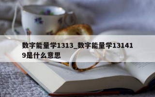 数字能量学 1313_数字能量学 131419 是什么意思