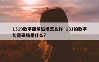 1319 数字能量磁场怎么样_131 的数字能量磁场是什么?