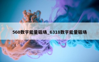 560 数字能量磁场_6318 数字能量磁场