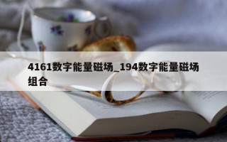 4161 数字能量磁场_194 数字能量磁场组合