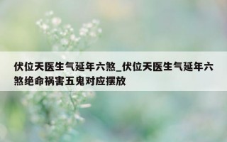 伏位天医生气延年六煞_伏位天医生气延年六煞绝命祸害五鬼对应摆放