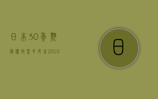 日本30年期国债收益率升至2010年以来最高水平