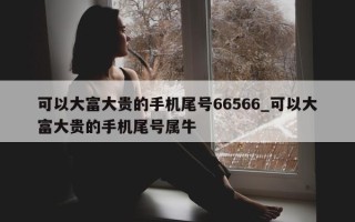 可以大富大贵的手机尾号 66566_可以大富大贵的手机尾号属牛