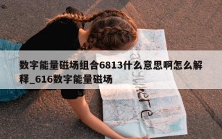 数字能量磁场组合 6813 什么意思啊怎么解释_616 数字能量磁场