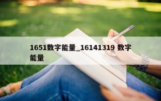 1651 数字能量_16141319 数字能量