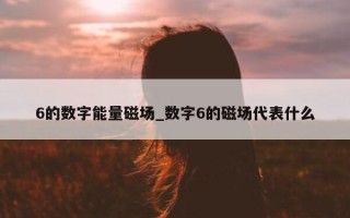 6 的数字能量磁场_数字 6 的磁场代表什么