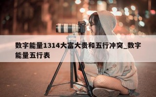 数字能量 1314 大富大贵和五行冲突_数字能量五行表