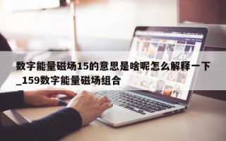 数字能量磁场 15 的意思是啥呢怎么解释一下_159 数字能量磁场组合