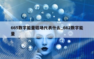 665 数字能量磁场代表什么_662 数字能量