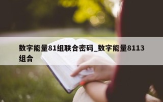 数字能量 81 组联合密码_数字能量 8113 组合