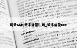 尾数 66 的数字能量磁场_数字能量 666