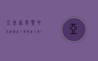 亚洲富思盘中异动 临近午盘快速下跌 7.14% 报 0.143 港元